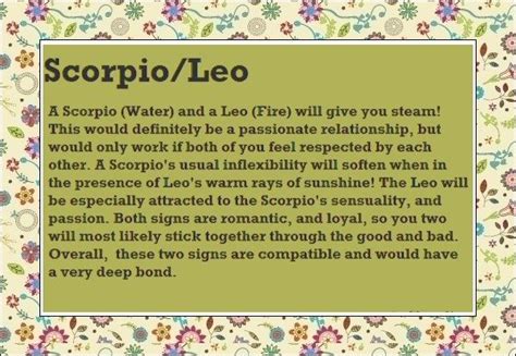 This relationship is explosive in certain circumstances. leo woman and scorpio man compatibility - Google Search ...