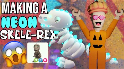 Making A Neon Skeleton T Rex Skele Rex In Adopt Me Roblox Youtube