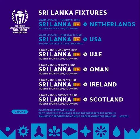 world cup qualifiers full fixtures announced sl first game 19th newswire