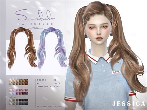 The Sims Resource Double Ponytail Hairstyle For Girls Jessica By S Club