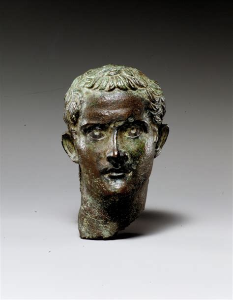Bronze Portrait Head Of The Emperor Gaius Caligula Roman Early