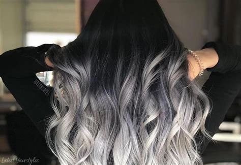 Black And Platinum Ombre Hair