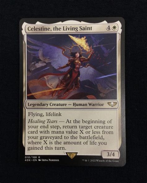 Celestine The Living Saint Mtg Proxy Universes Beyond Warhammer