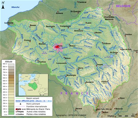France Seine River Map