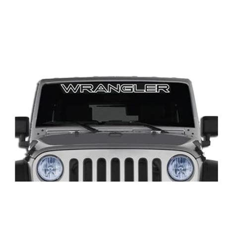 Jeep Wrangler Windshield Banner Decal Sticker A2 Outlined Jeep