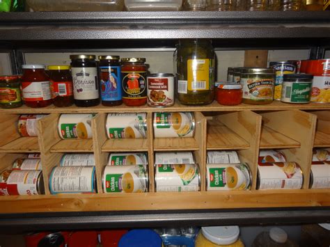 DIY FIFO Canned Food Storage Rack | Diy food storage, Canned food storage, Food storage shelves