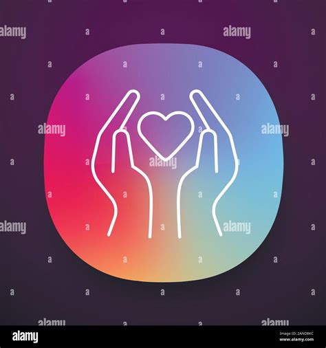 Hands With Heart App Icon Volunteering Activity Nonprofit