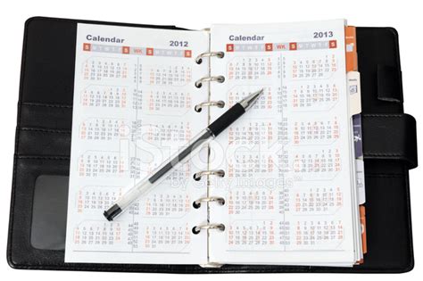 Calendar In Notebook With Pen Stock Photo Royalty Free Freeimages