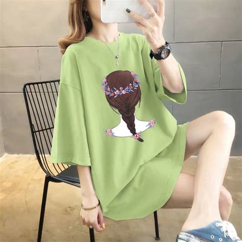 Oversize Shirt Streetwear Graphic 2022 Tshirt For Women Korean Fashion Tops Tees Plus Size