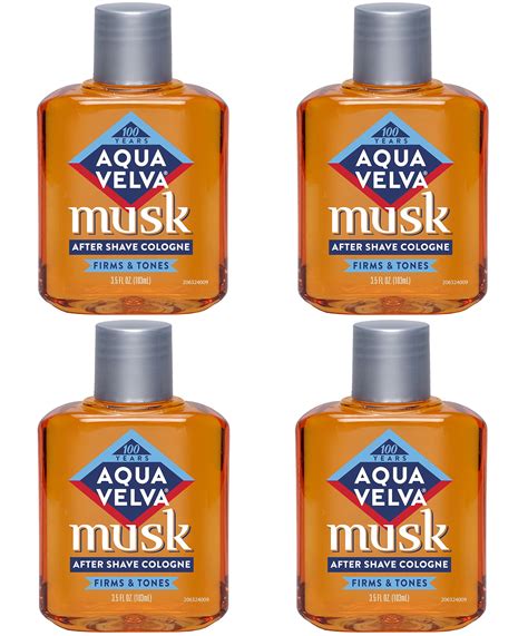 4 Pack Aqua Velva Musk After Shave Cologne 350 Oz