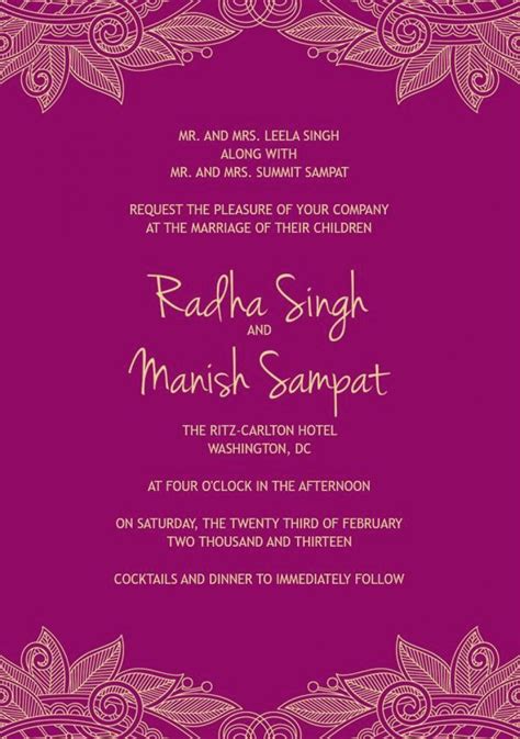 Shadi Card Matter In Hindi Personalised Wedding Invitations Fun