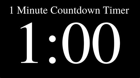 1 Minute Countdown Timer With Alarm Youtube