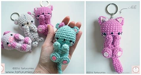 If you have any questions, please write me please note that real colors can vary slightly from how they appear on your display. Amigurumi Cat Kawaii Keychain Crochet Free Pattern ...