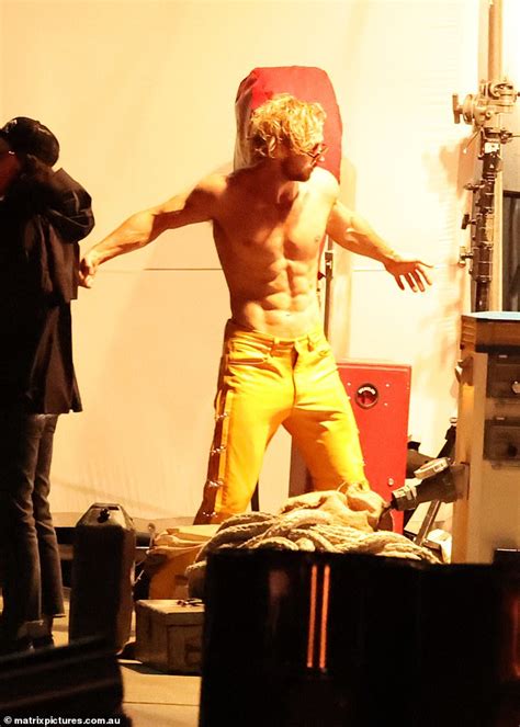 Aaron Taylor Johnson Flaunts His Six Pack Abs On Set Of The Fall Guy With Ryan Gosling In Sydney