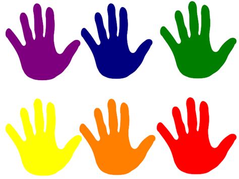 Hands Various Colors Clip Art At Vector Clip Art Online