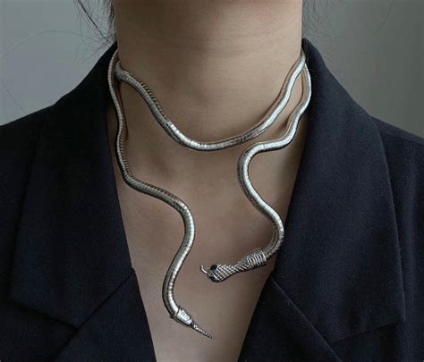 Snake Choker Snake Jewelry Gothic Choke Witcher Snake Etsy