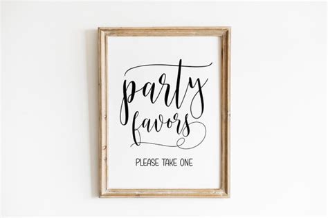 Party Favors Please Take One Wedding Party Favor Sign Etsy