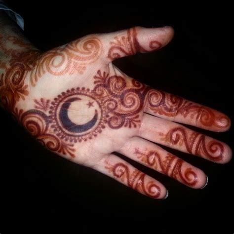 Swirled Moon Henna Palm By Jadornacopaea Henna Palm Henna Hand Henna