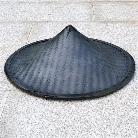 Volcanic Cone Black Bamboo Hat Samurai Hat Cosplay Asian Hat Etsy