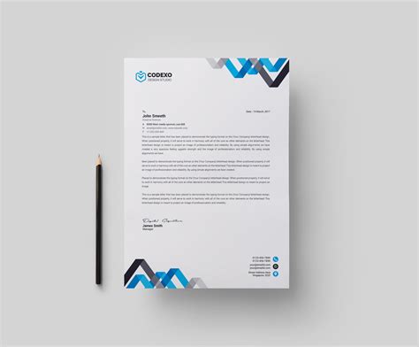 It contains the company's name, address, contact information, and logo. Chevron Professional Corporate Letterhead Template - Graphic Prime | Graphic Design Templates