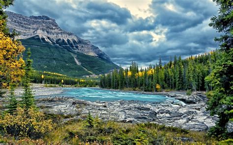 Fondos De Pantalla Río Athabasca Parque Nacional Jasper Alberta