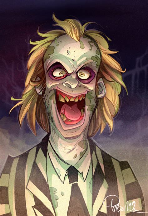 Let's have fun with cool cartoon drawings! Beetlejuice Art by Brett Parson