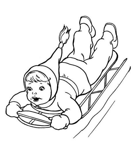 Sled Coloring Page At Free Printable Colorings Pages