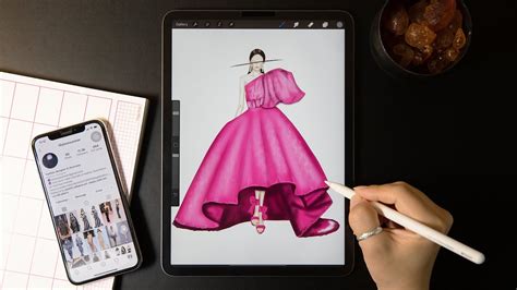 Digital Fashion Illustration Tutorial Dress With Procreate On Ipad