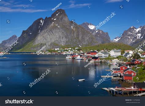 Scenic Town Of Reine On Lofoten Islands In Norway Stock Photo 112756945