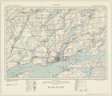 Kingston Ontario 163360 Map Sheet 031c01 C02 C07 C08 Ed 1 1940