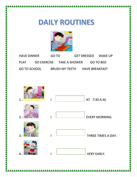 Daily Routines Interactive And Downloadable Worksheet You Can Do The
