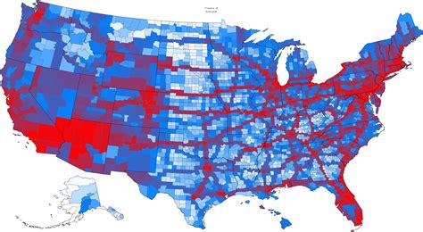 Us County Map Based On How Often Each County Is Visited Map County