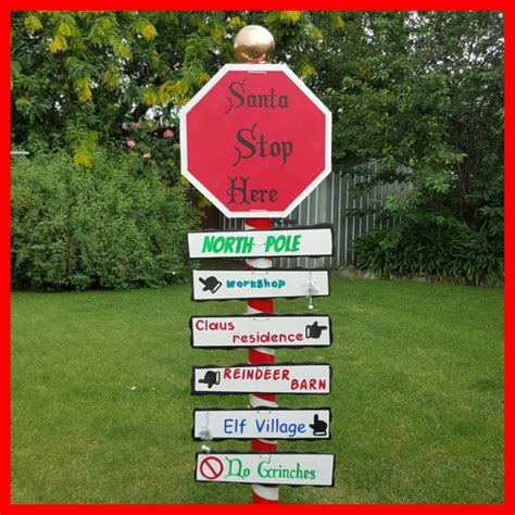 How To Make A Santa Stop Here Christmas Sign Post Unique Creations By