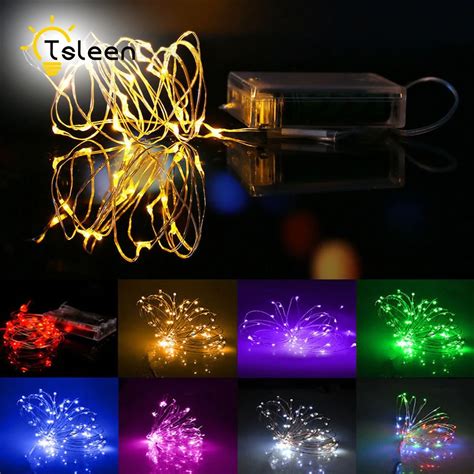 Cheap 9 Color 5m 50leds Fairy String Lights Lamp 3aa Battery Operated