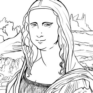 Mona Lisa Coloring Page | Coloringnori - Coloring Pages ...