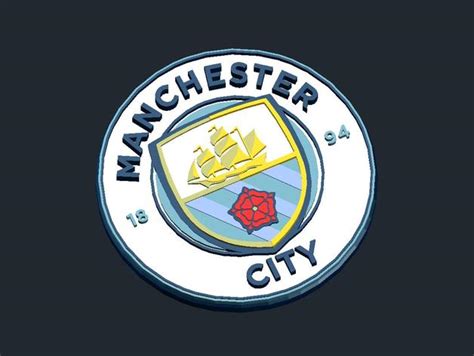 Mark's and adopted its current name in 1894. Manchester City FC - Logo by CSD_Salzburg - Thingiverse