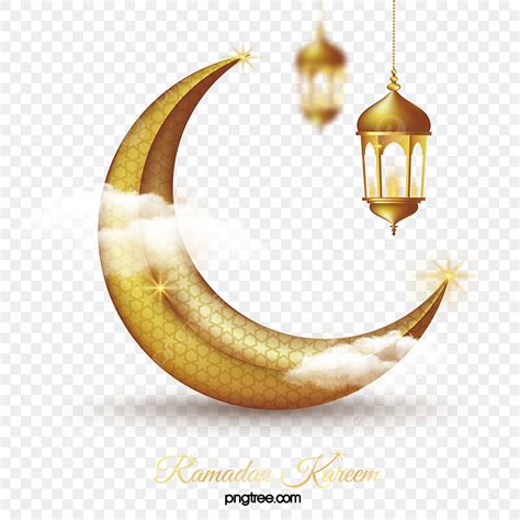 Ramadan Kareem Lantern Vector Art Png Ramadan Golden Moon Lantern