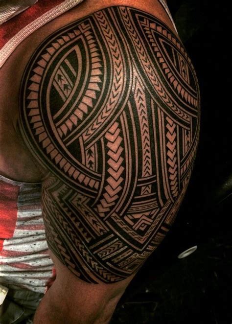 Polynesian tribal tattoos are amongst the most intricate and beautiful of the genre. A very #bold #samoan sleeve tattoo with lots of details and intricate #tribal #patterns. Find a ...