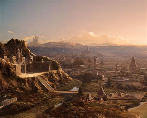 Desert Temple Fantasy City Fantasy Landscape Fantasy Places