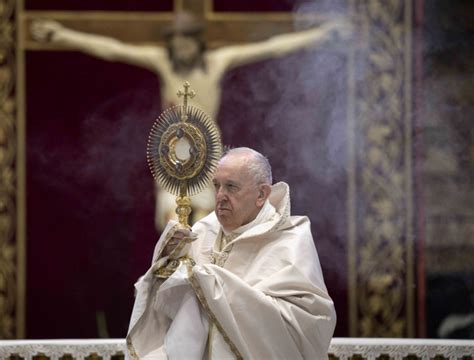 pope francis the eucharist gives us christ s healing love national catholic register