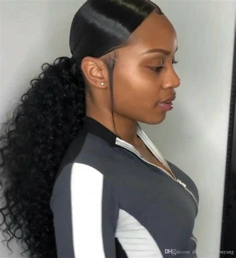 Check out these 15 hairstyles to see which braided style suits you best! Afro Kinky Curly Ponytail Extensions For Black Women Kinky ...