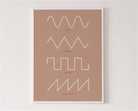 Synthesizer Waveforms Poster Pink T For Music Producer Etsy