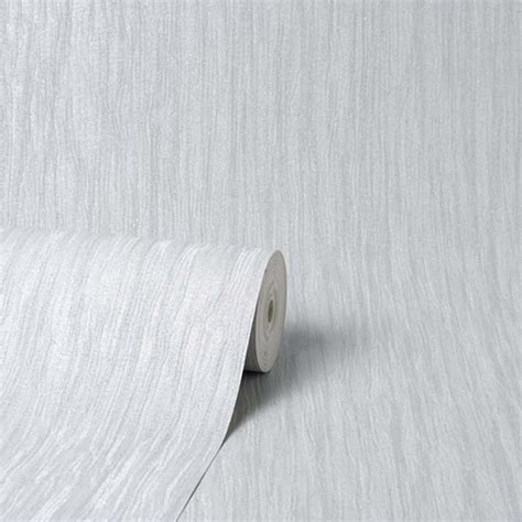 Fine Decor Milano Texture Plain Glitter Wallpaper M95574 Light Silver