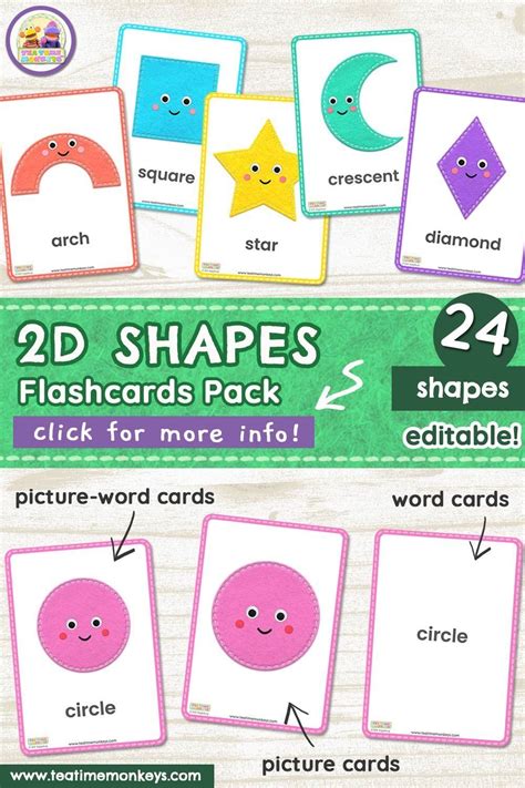 2d Shapes Flashcards Pack Artofit