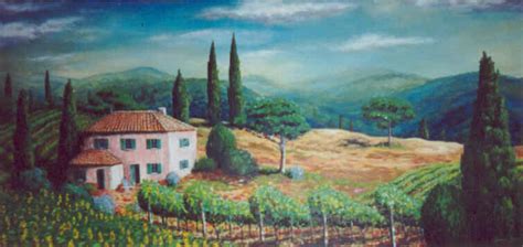 Tuscan Villa Painting By Richard Moore Artmajeur