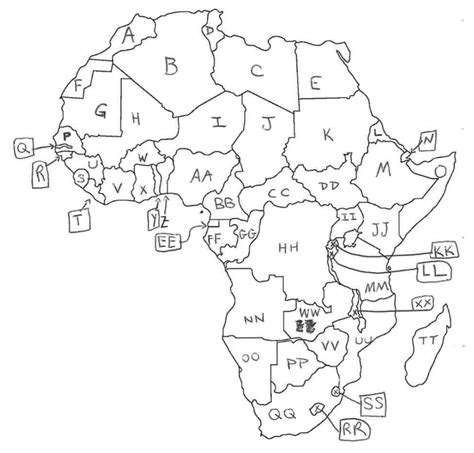 African Countries And Capitals Map Diagram Quizlet