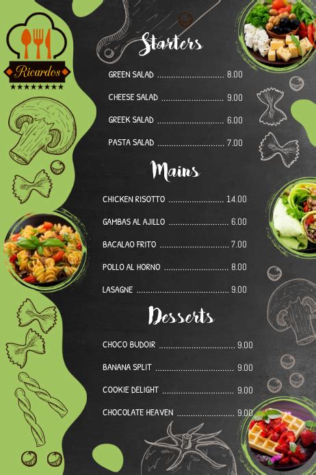 Copy Of Daily Menu Template Postermywall