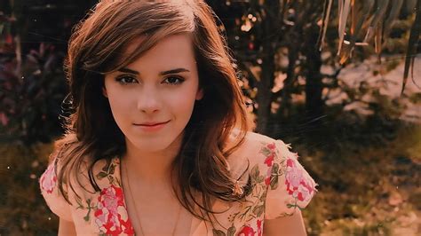 Mujeres Labios Ojos Emma Watson Morena Cabello Largo Sonriendo