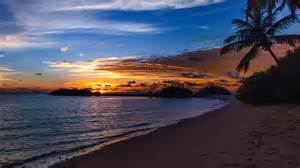 4k Sunset Beach Wallpaper Sunset Beach Tropical Paradise Ocean