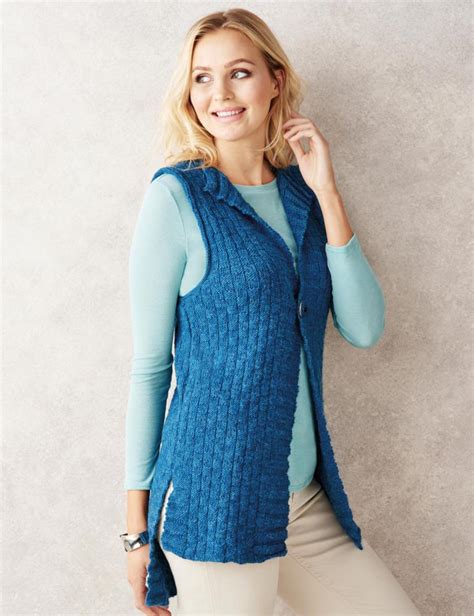 Simple Long Waistcoat Knitting Patterns Lets Knit Magazine